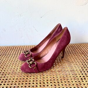 Corso Como Burgundy Chain Detail Women's Pumps